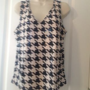 Sleeveless sequin star shirt